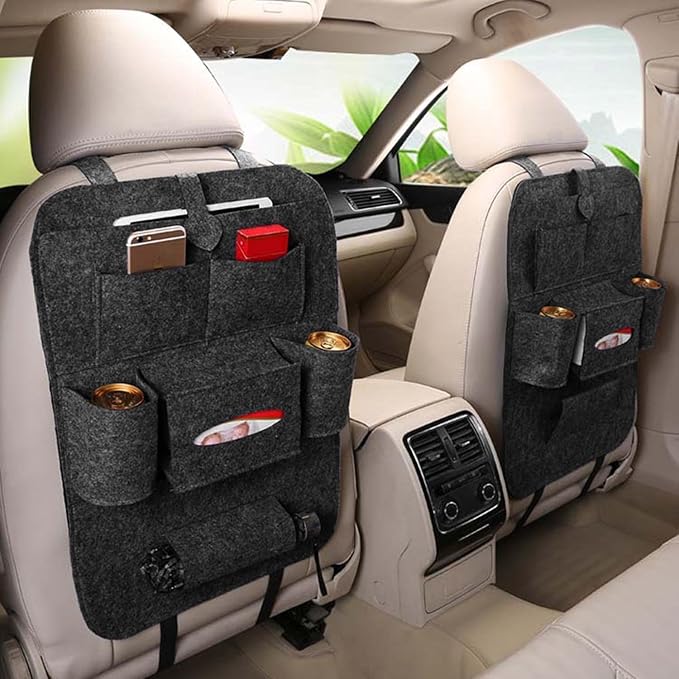 Pack of 2 for 2 Back Seats Car Seat Organizer