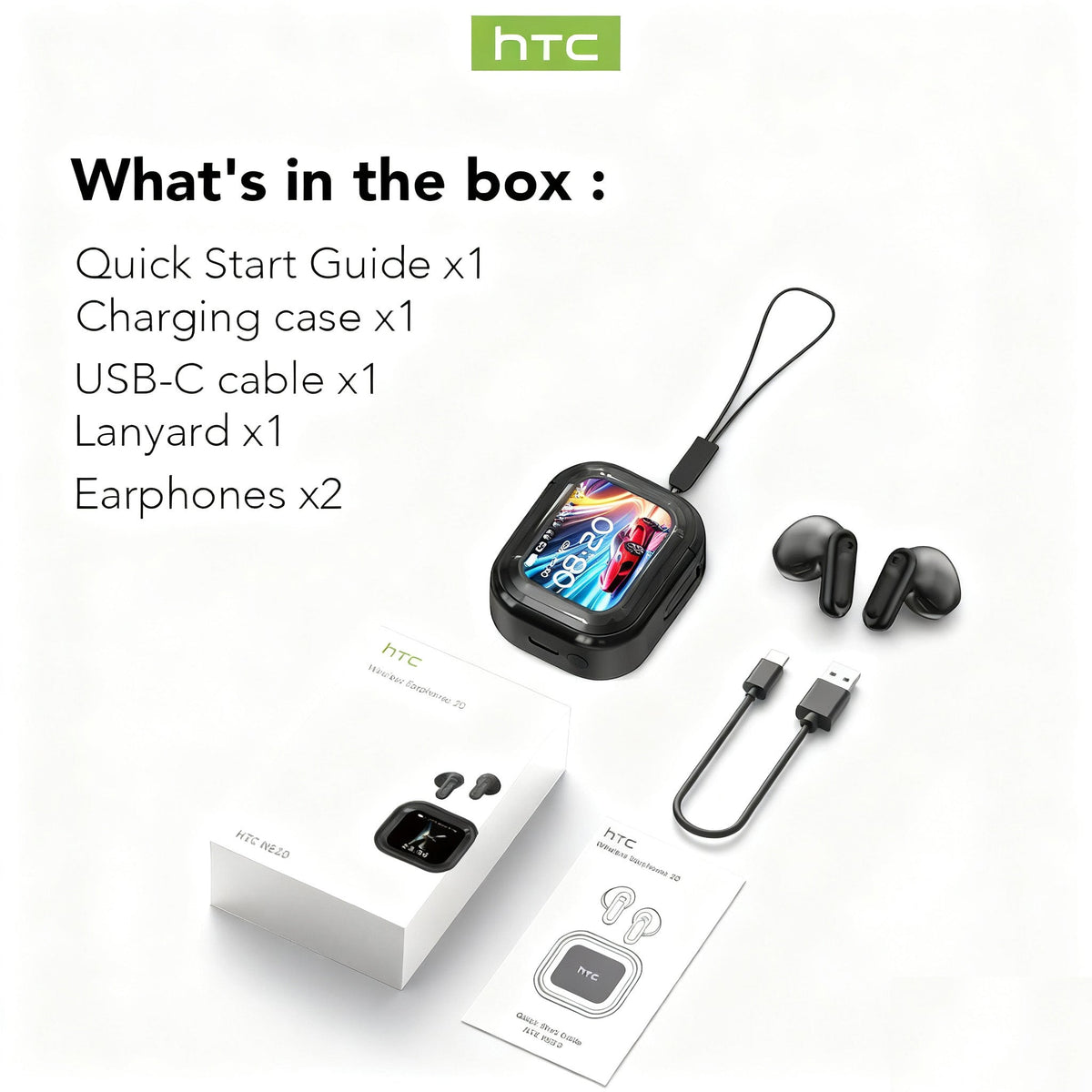 BLUETOOTH HEADPHONE WITH AI TRANSLATOR HTC MODEL - H8