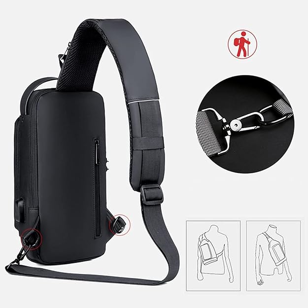 Anti Theft Multifunction Sling Bag