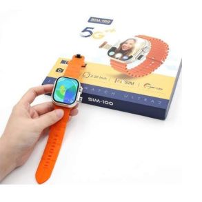 SIM-100 Ultra 2 Android Smartwatch with 5G Cellular Support, 2.20-Inch Super AMOLED Display, and Integrated HD Camera